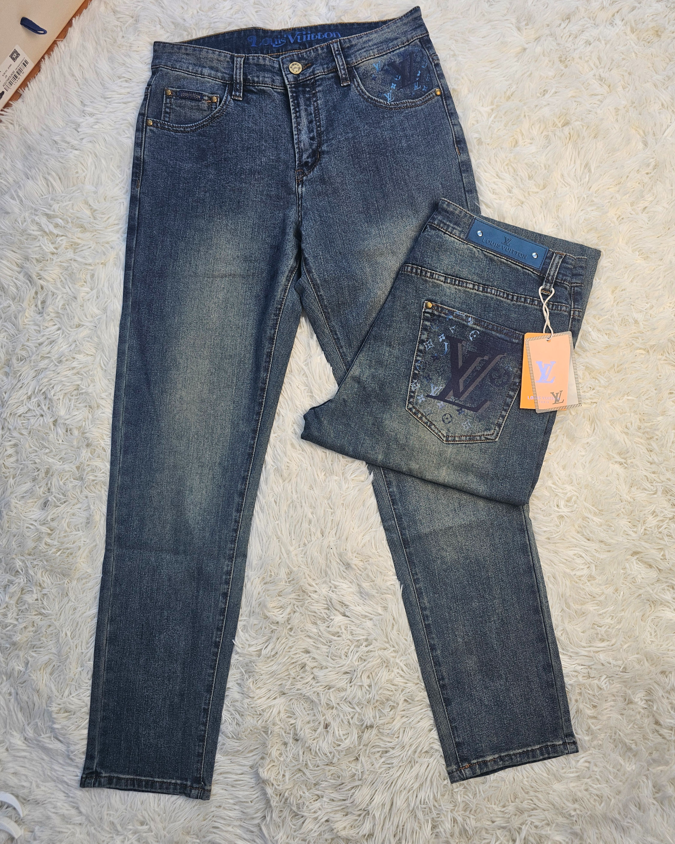 Loui Blue Back Logo Summer Jeans