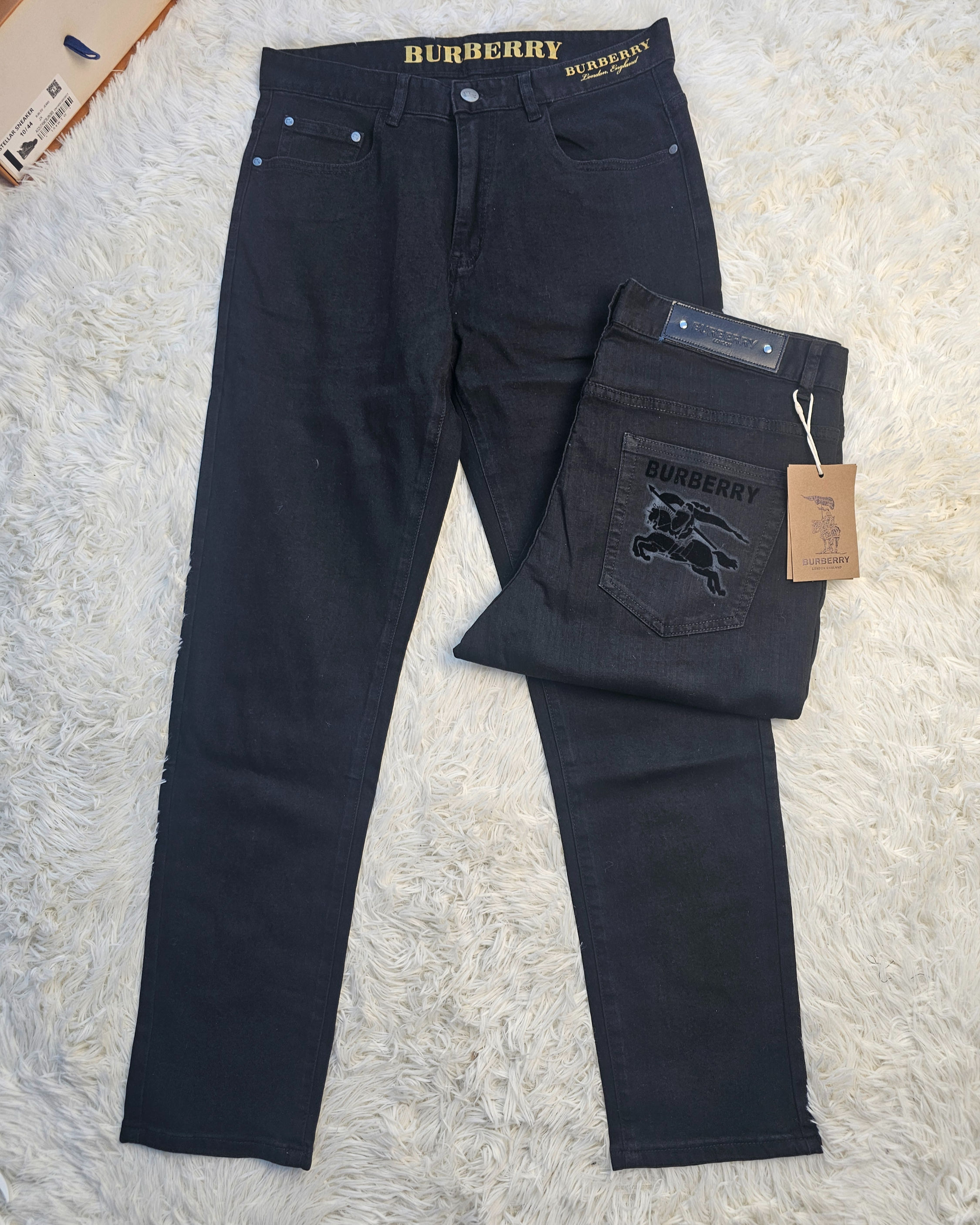 Burb Black Back Logo Summer Jeans