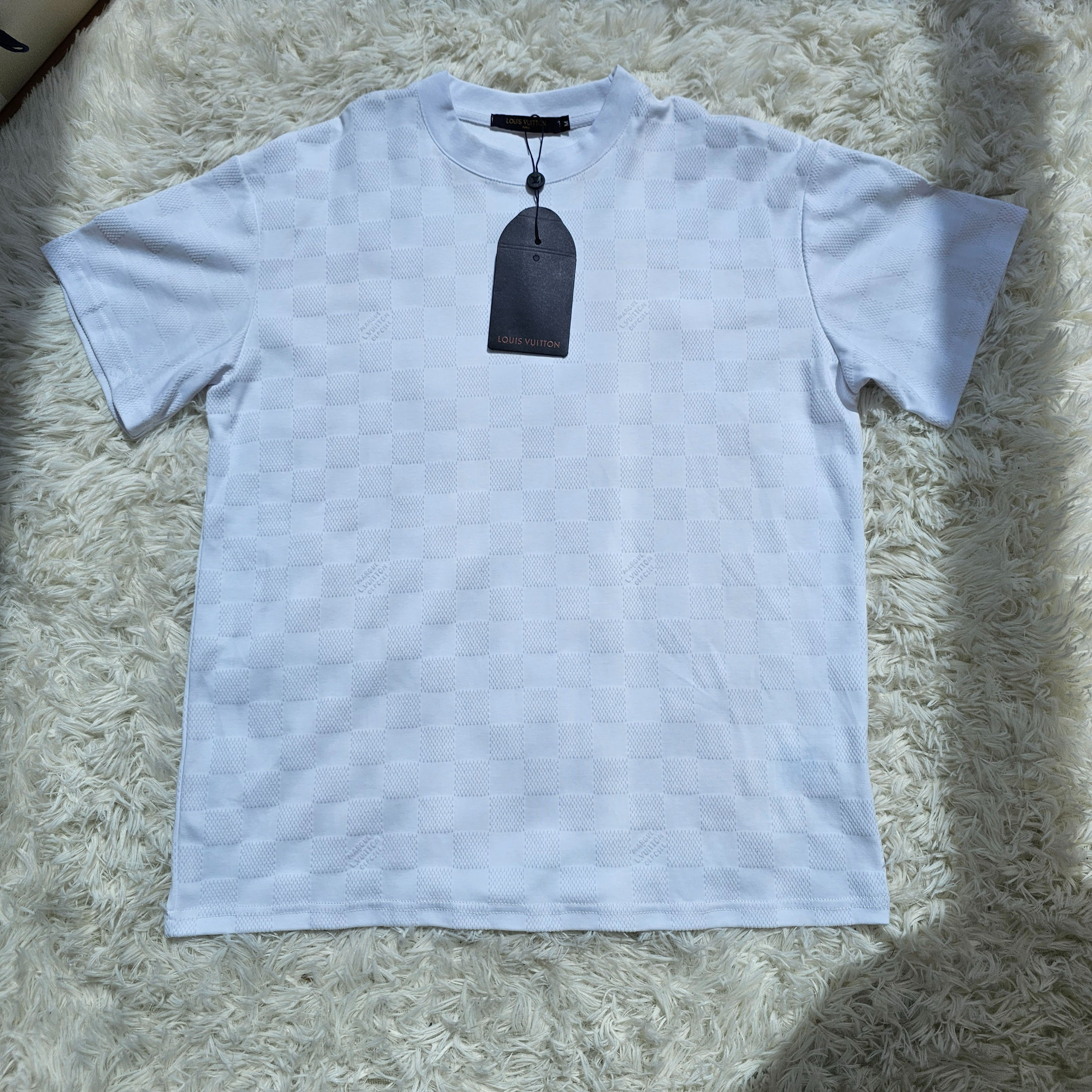 Loui White Checkered T-Shirt
