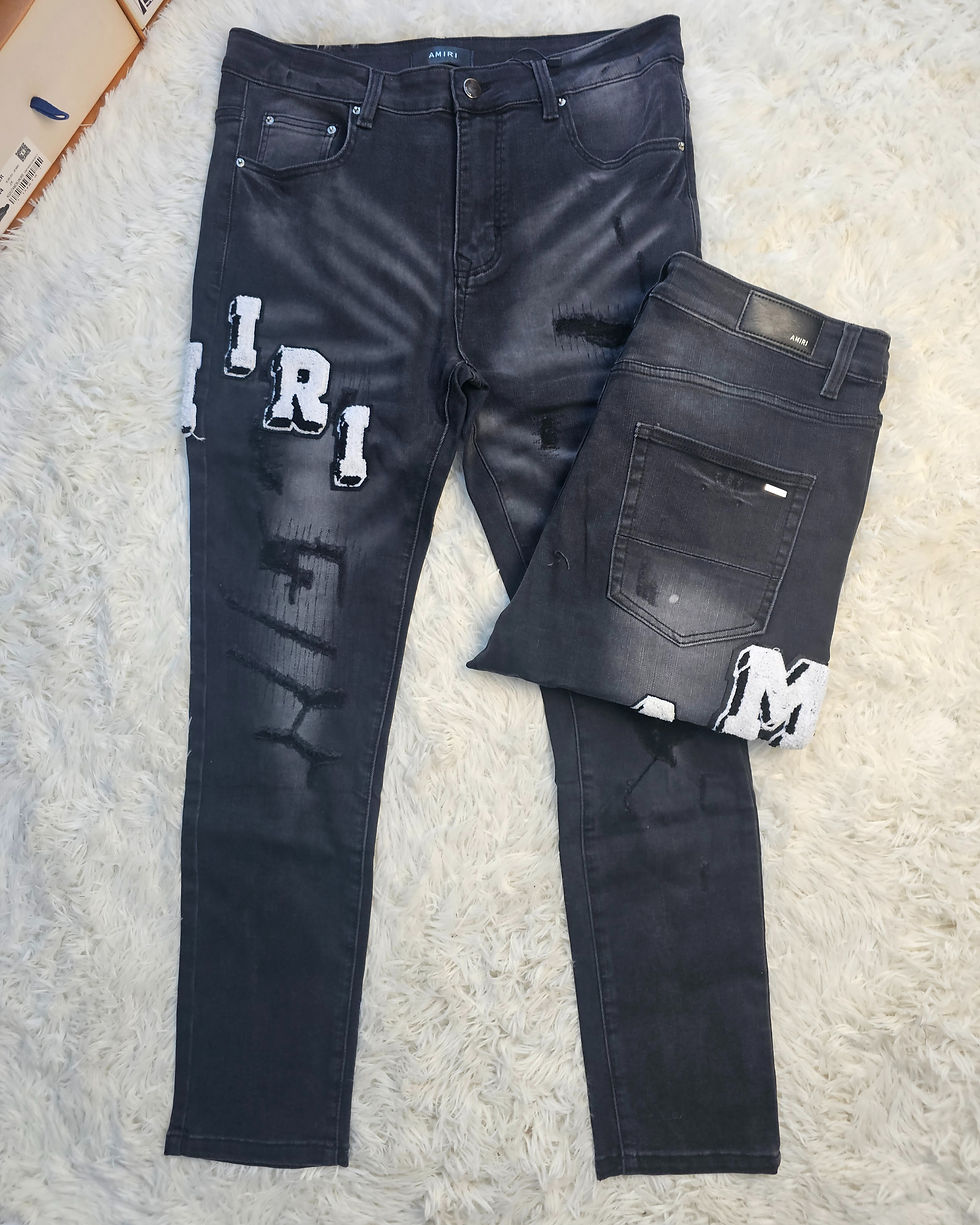 Thumbnail: Ami Black Back Logo Summer Jeans