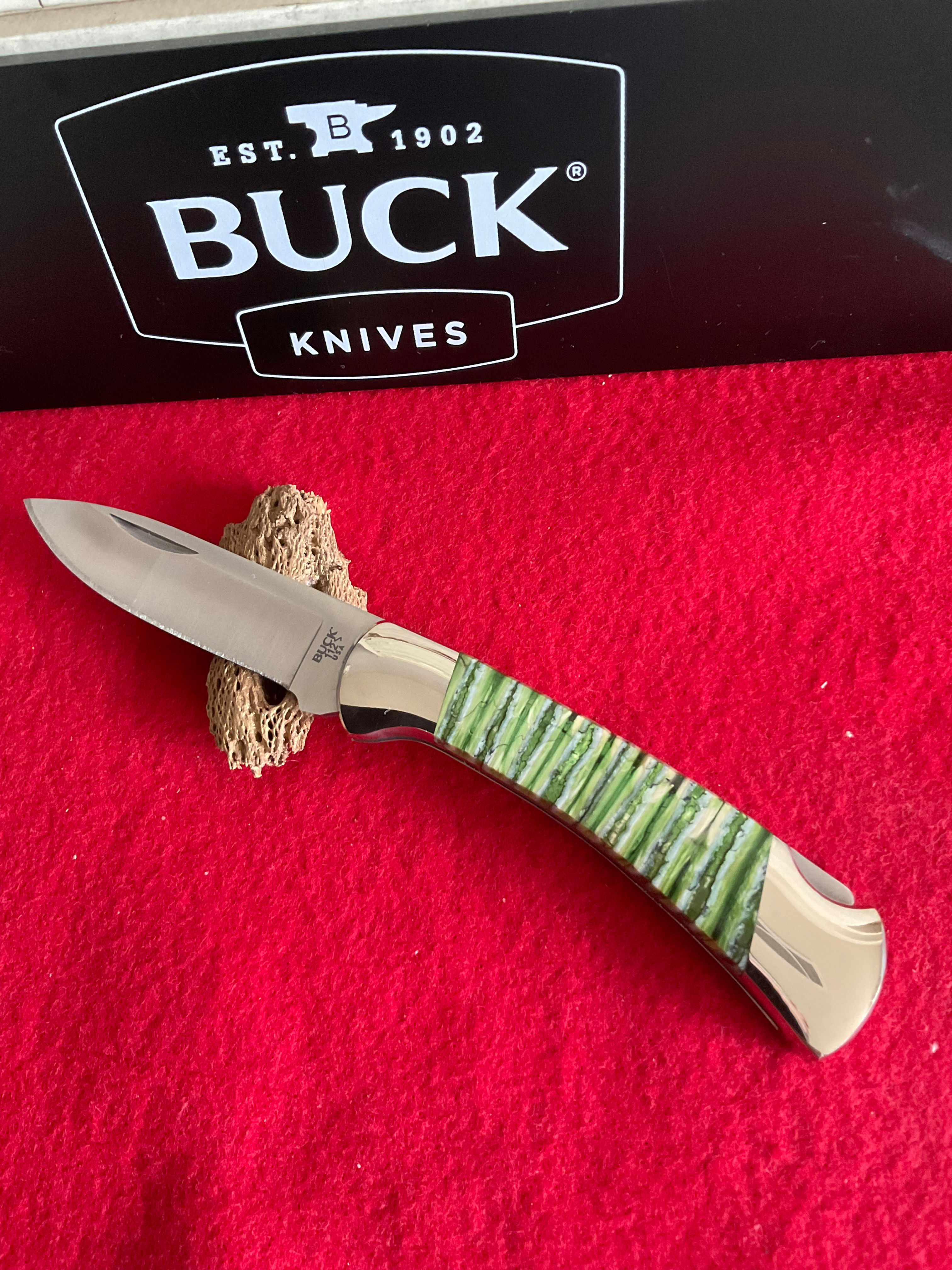 Buck 112 Ranger BOS S35VN Green Ladder Tooth