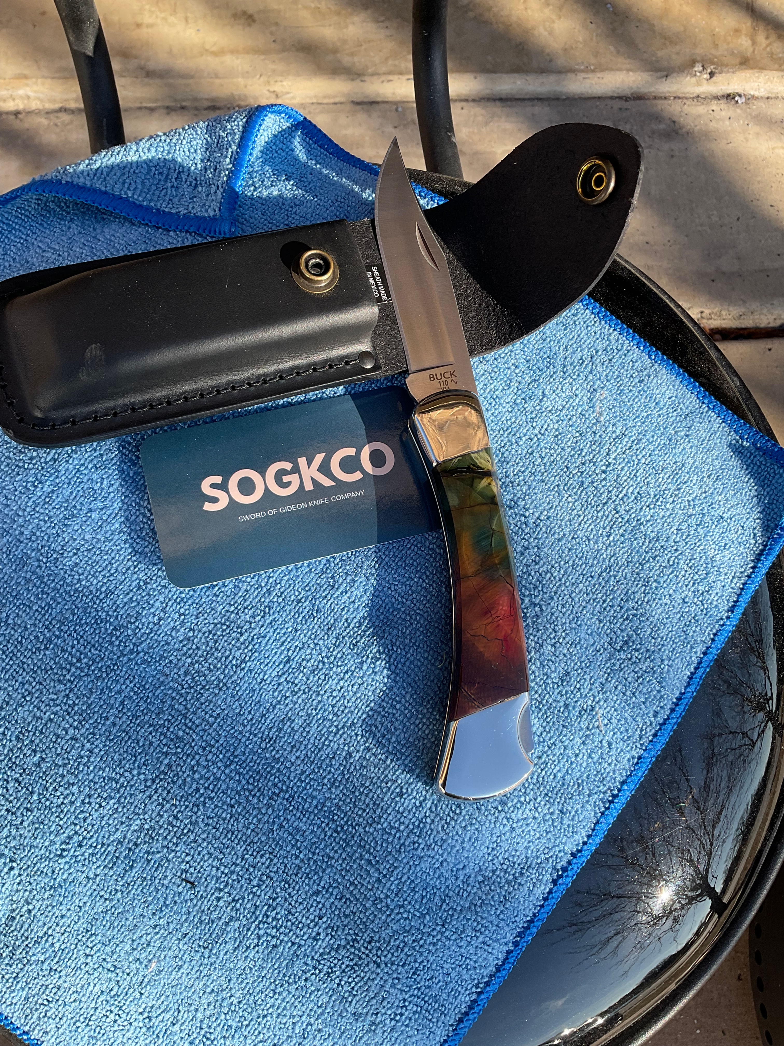 Buck 110 BOS S30V Blade, Nickel Bolsters Mammoth Ivory