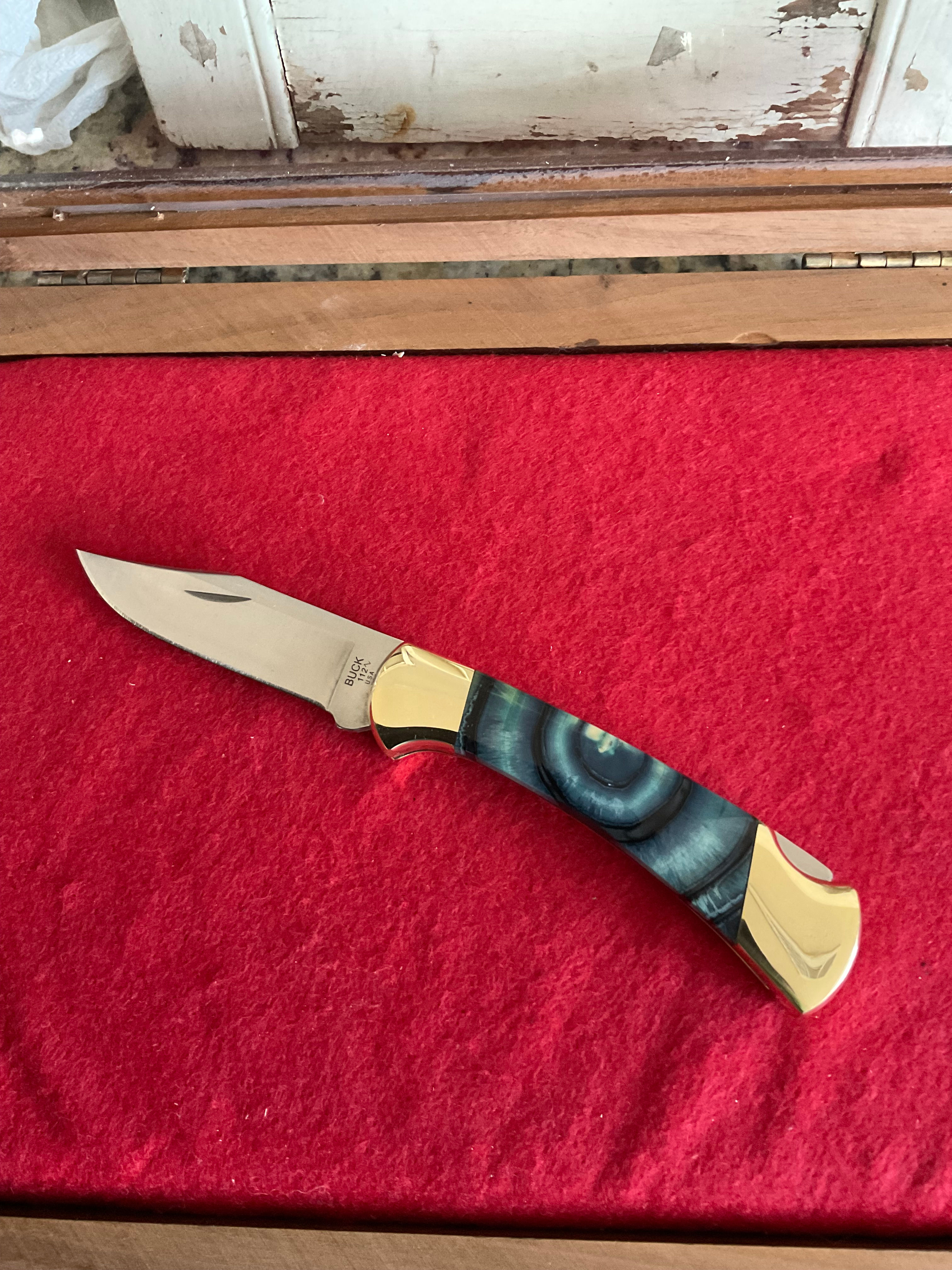Buck 112 Crosscut Mammoth Ivory & G10 liners