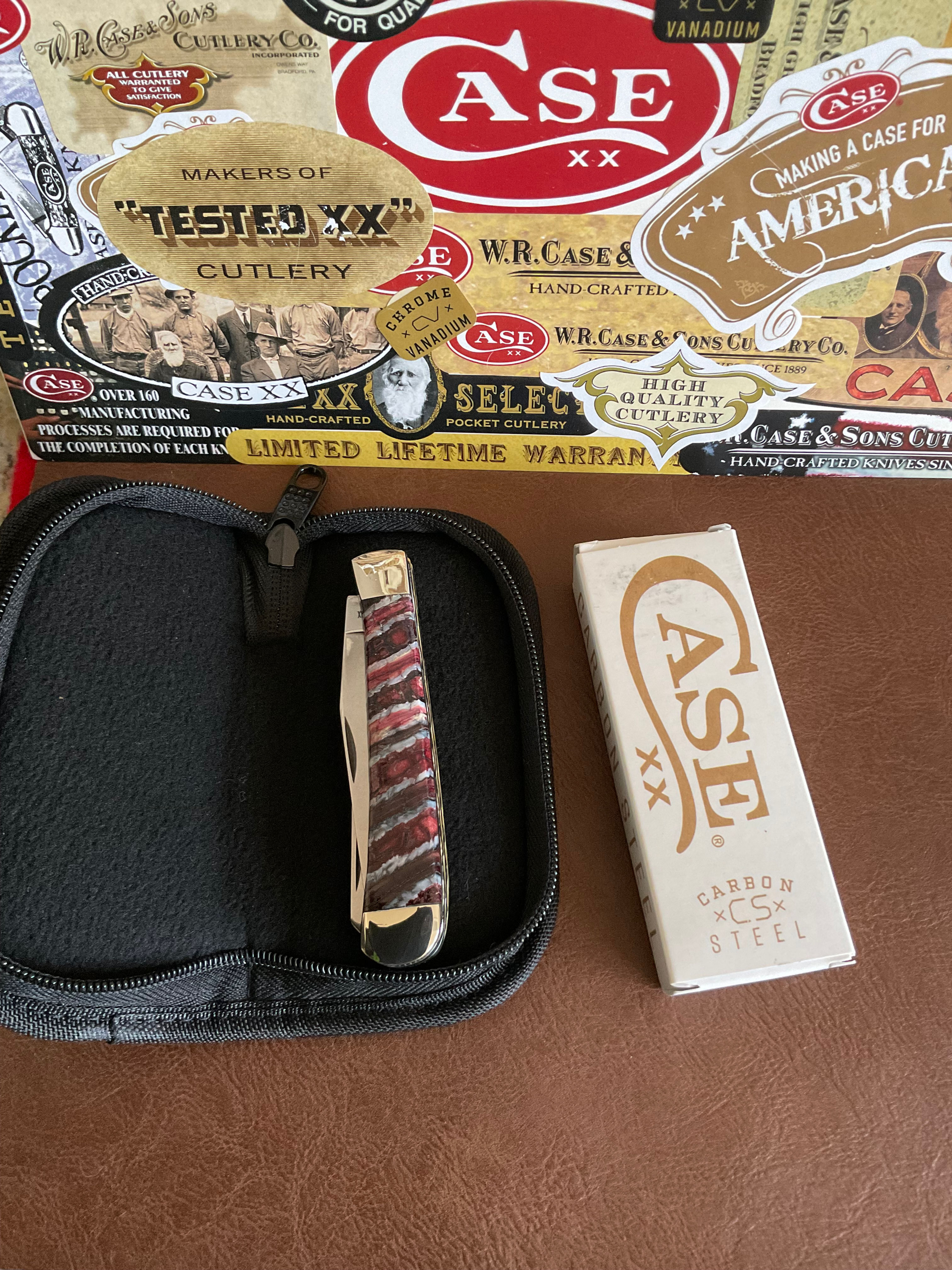 Case Custom Carbon Steel Trapper File work