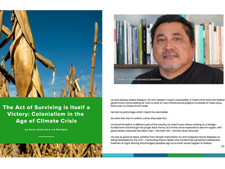 El acto de sobrevivir es en sí una victoria: el colonialismo en la era de la crisis climática.