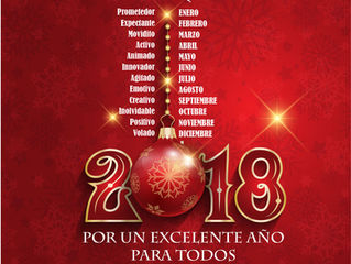 Con grandes expectativas para el 2018 deseamos que las buenas acciones reflejen lo mejor de todos no