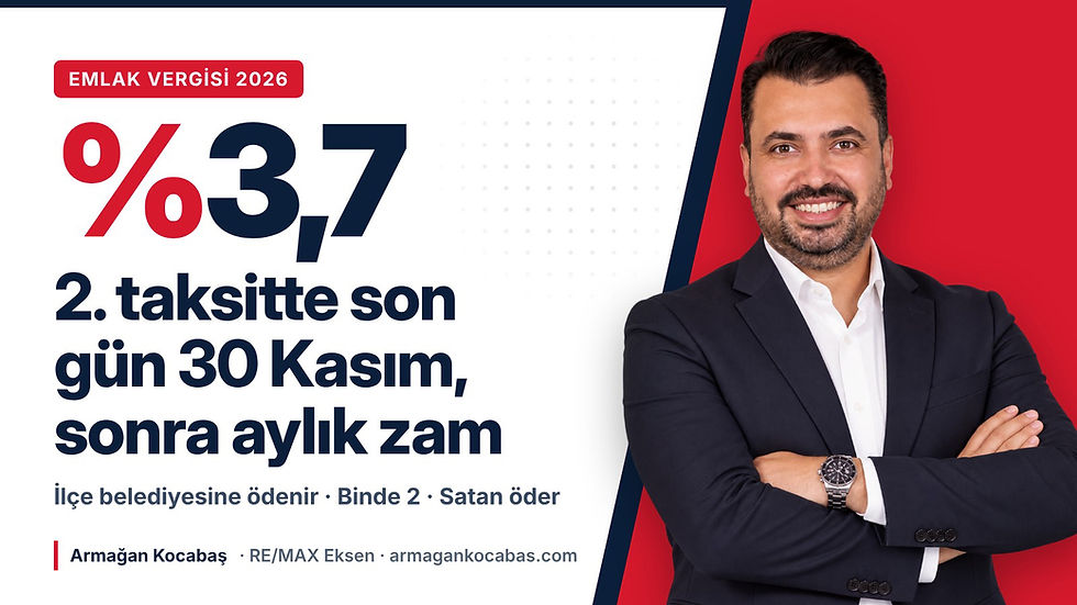 Emlak Vergisi 2. Taksit 2026: Son Gün 30 Kasım
