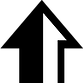 Black and White Up Arrow
