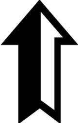 Black and White Up Arrow