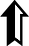 Black and White Up Arrow