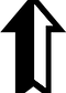 Black and White Up Arrow