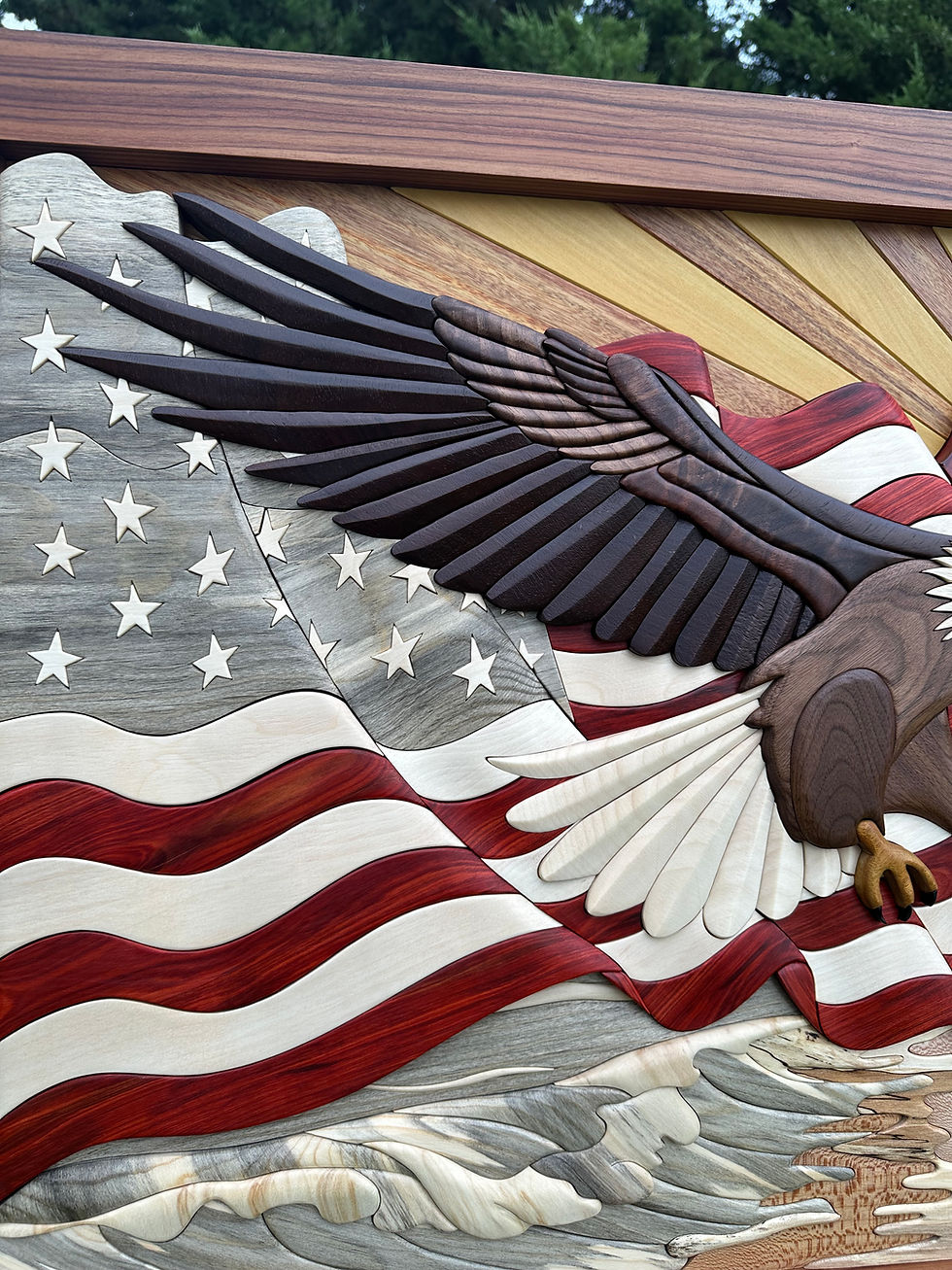 Thumbnail: America the Beautiful Wood Art Decor - An Original Design