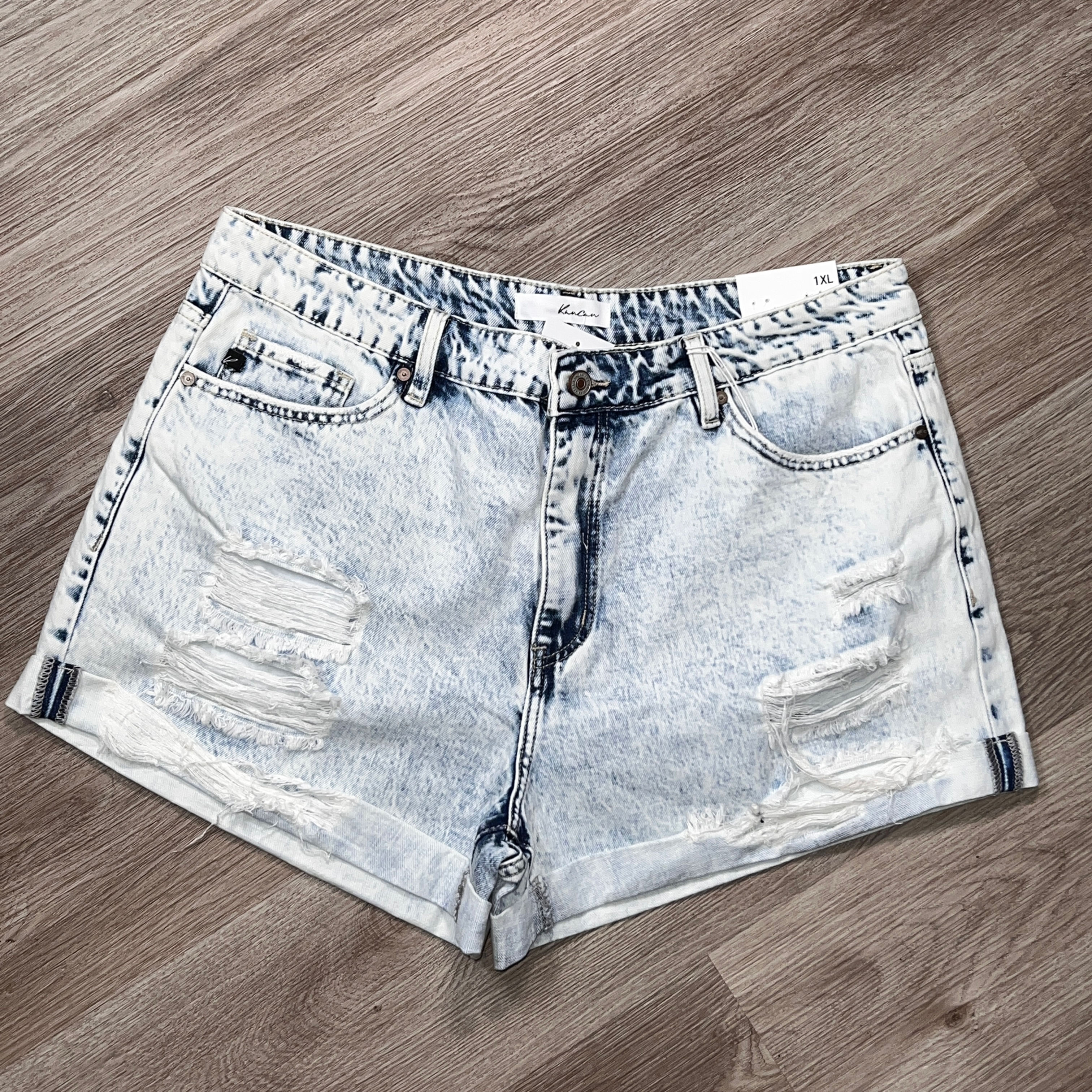 Charlotte Light Wash Denim Shorts