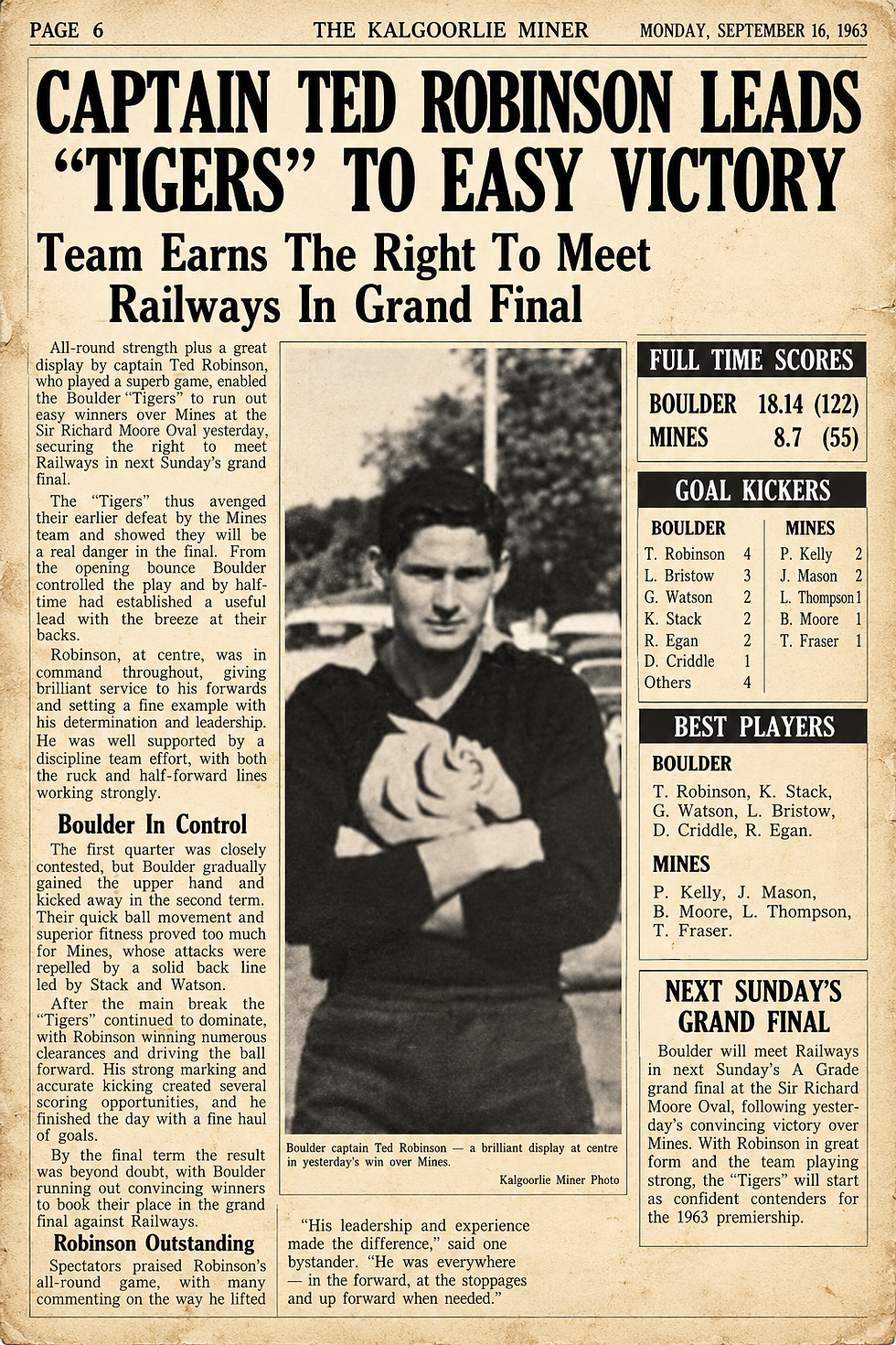 1963 Tigers Victory Newspaper Front Page.png