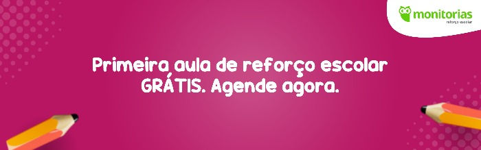 Primeira aula de reforço escolar grátis. Agende agora.