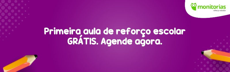 Primeira aula de reforço escolar grátis. Agende agora.