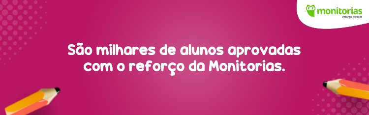 Banner para primeira aula de reforço escolar grátis.