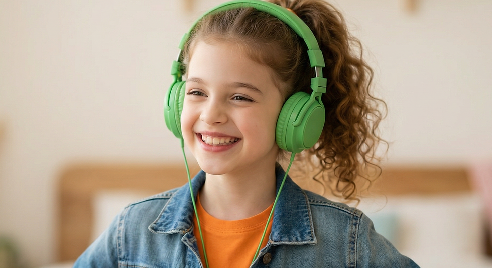 Foto de menina estudante com cabelos cacheados, representando rotina escolar, aprendizado, reforço escolar e desenvolvimento acadêmico no ambiente de estudos.