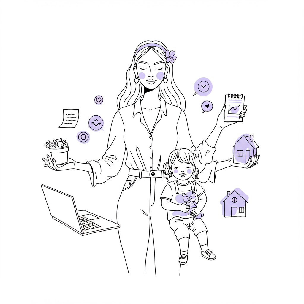 Embrace intentional imperfection! Ditch the mum-guilt seesaw & build a business that *actually* works for you. Freedom awaits!