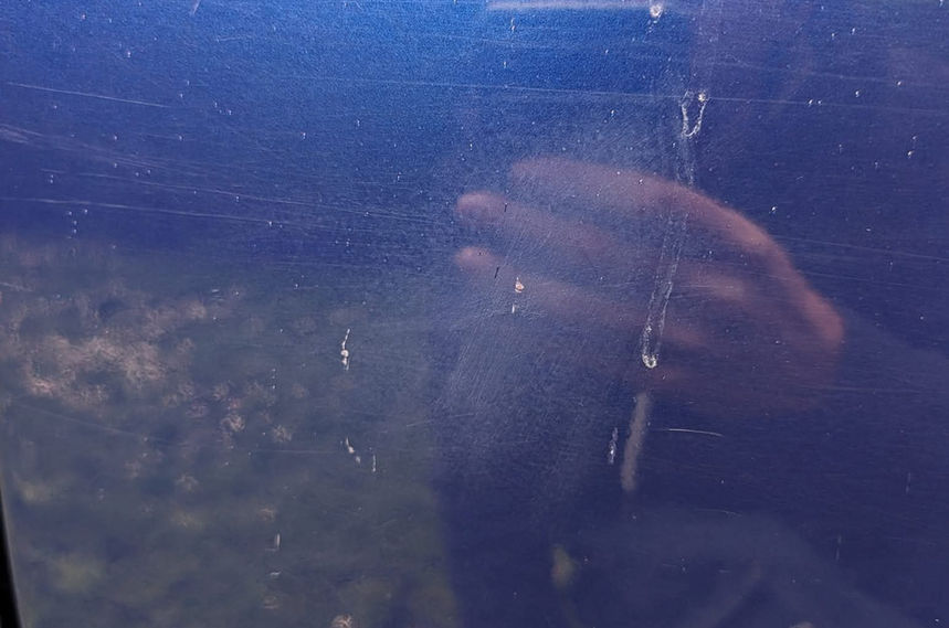 Car paint before scratch correction in Bristol – visible surface scratches and swirl marks