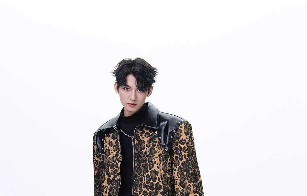Miniaturbild: FEWQ High Street Men's Jackets Lapel Leopard Print Metal Rivets PU Leather Patch