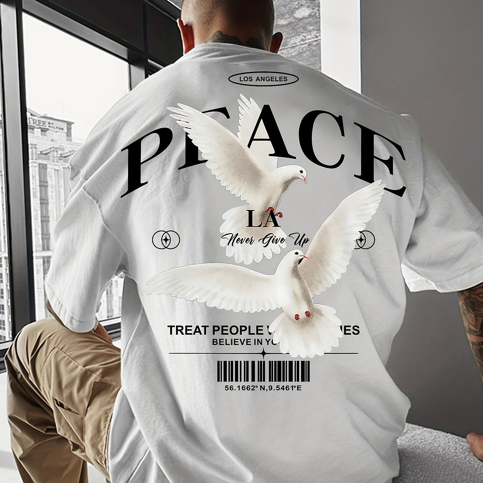 섬네일: Men's summer 100% pure cotton fashionable casual loose and flat pattern printed 