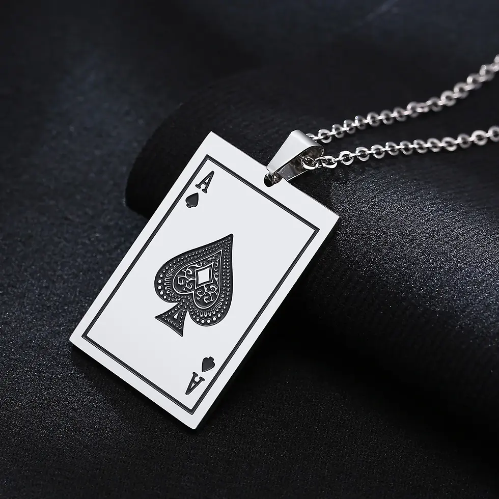 Miniaturbild: Villains Stainless Steel - Ace of Spades Necklace