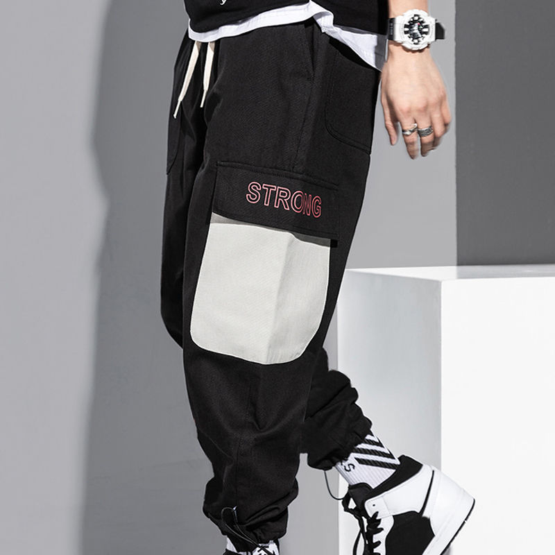Thumbnail: Men's Adjustable Hem Cargo Sweatpants – Casual Streetwear Joggers