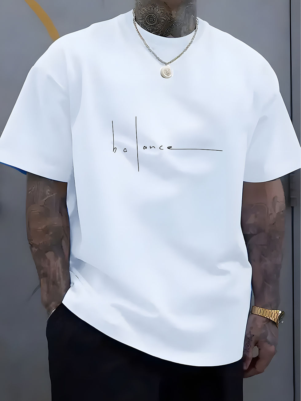 Men's summer 100% pure cotton fashionable casual sports loose trend balance lett