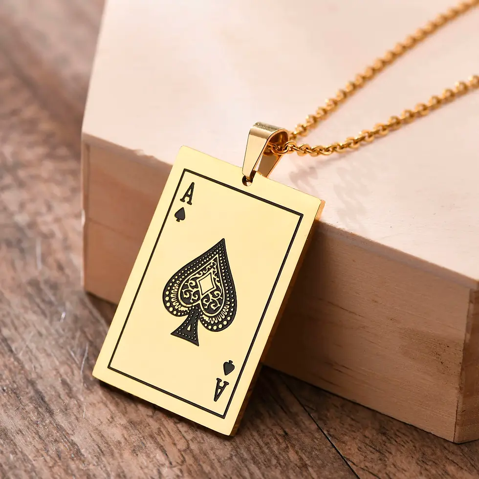 Miniaturbild: Villains Stainless Steel - Ace of Spades Necklace