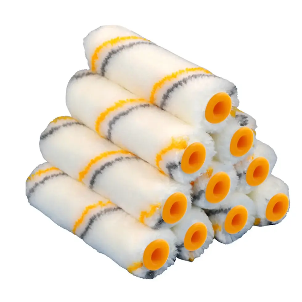 10pcs Paint Roller Brush Clean Cut Proffesional Paint Roller Sleeves