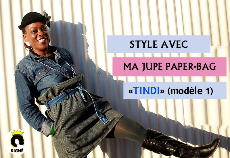 Cette semaine , je vous présente une jupe paper-bag que j'ai réalisé,c'est la jupe tindi dans le modèle 1