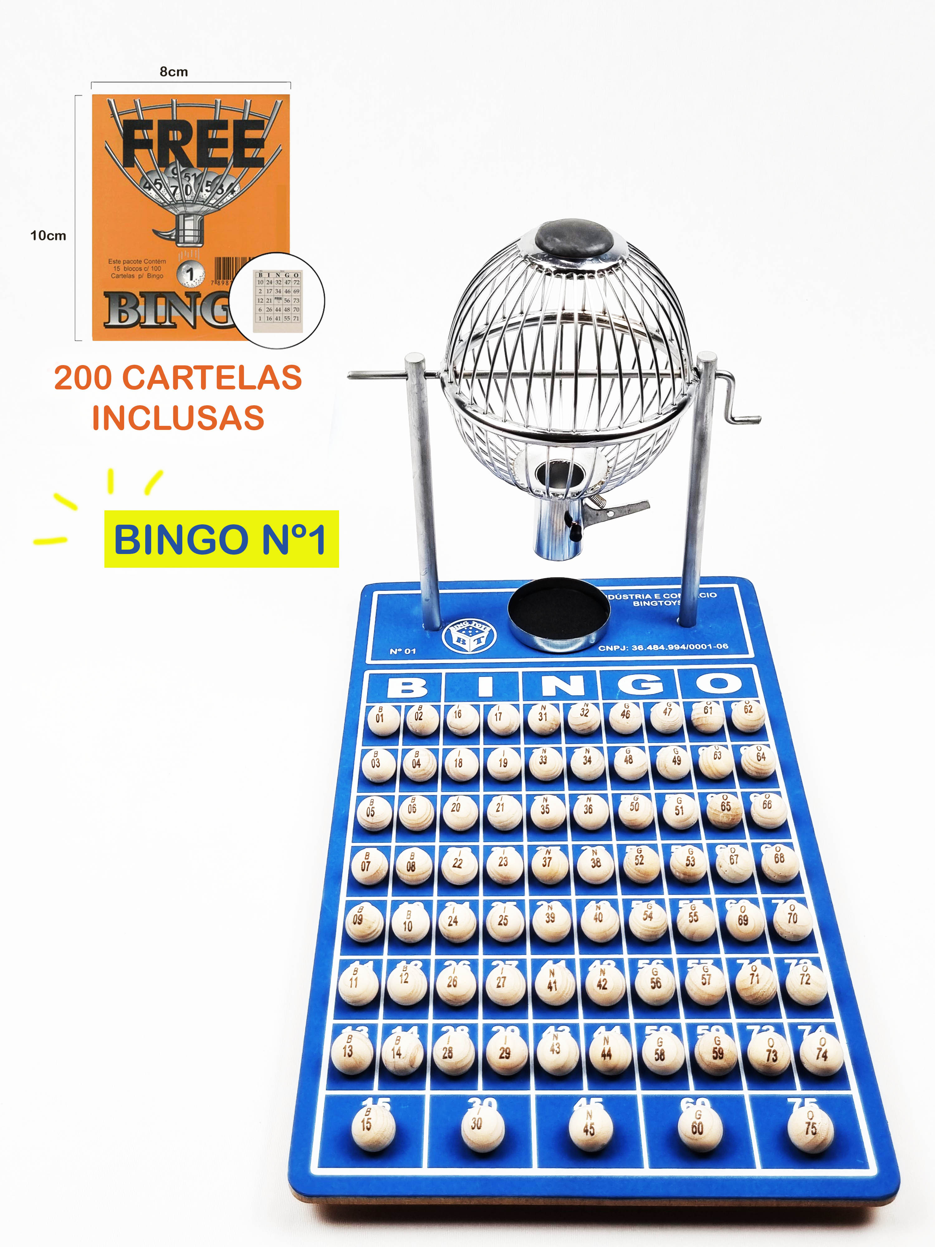 Bingo Pequeno Nº1 Cromado