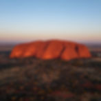 Uluru at sunset in the Australian Outback