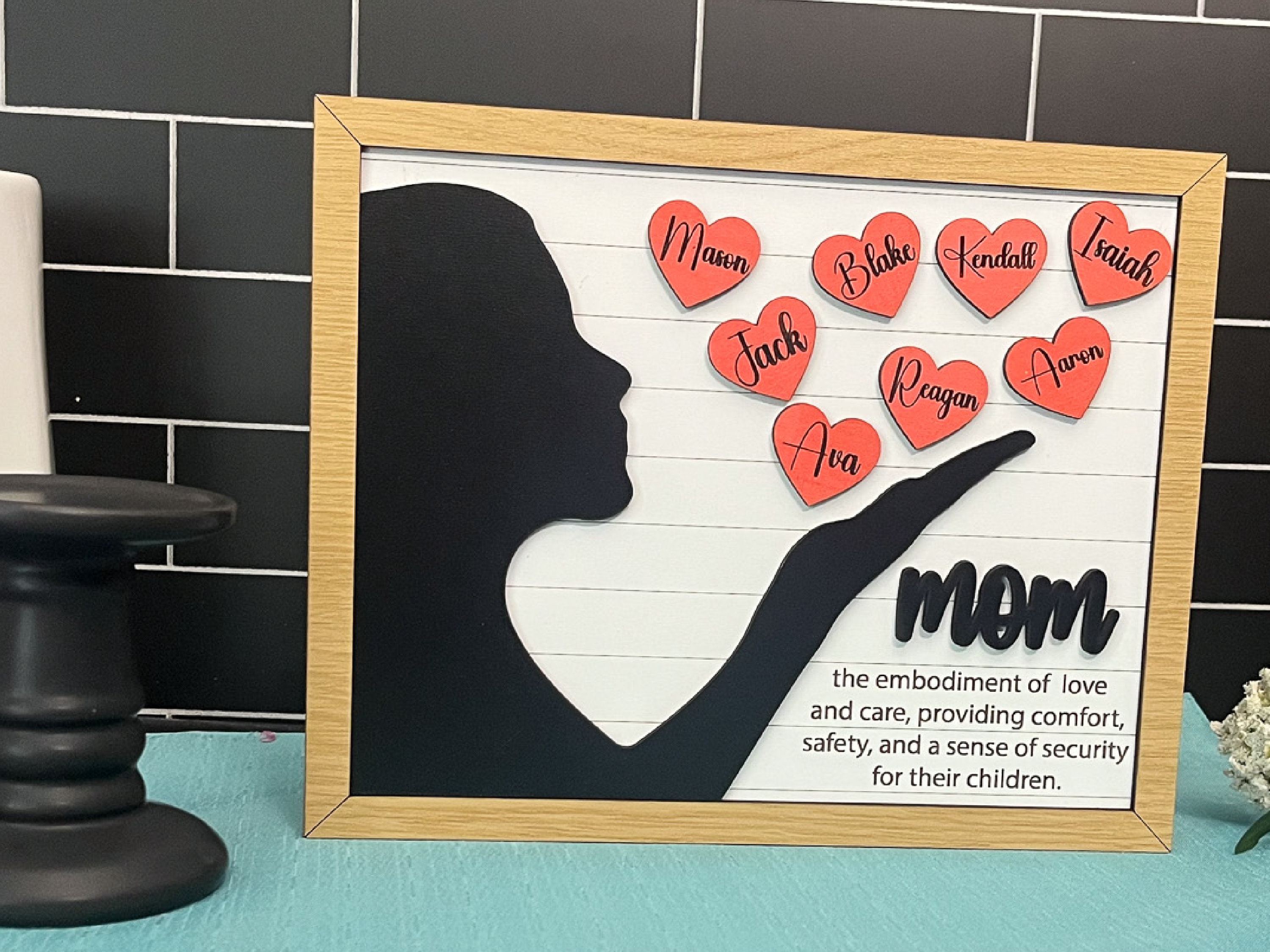 Personalized Mother's Day Gift Custom Heart Name Sign