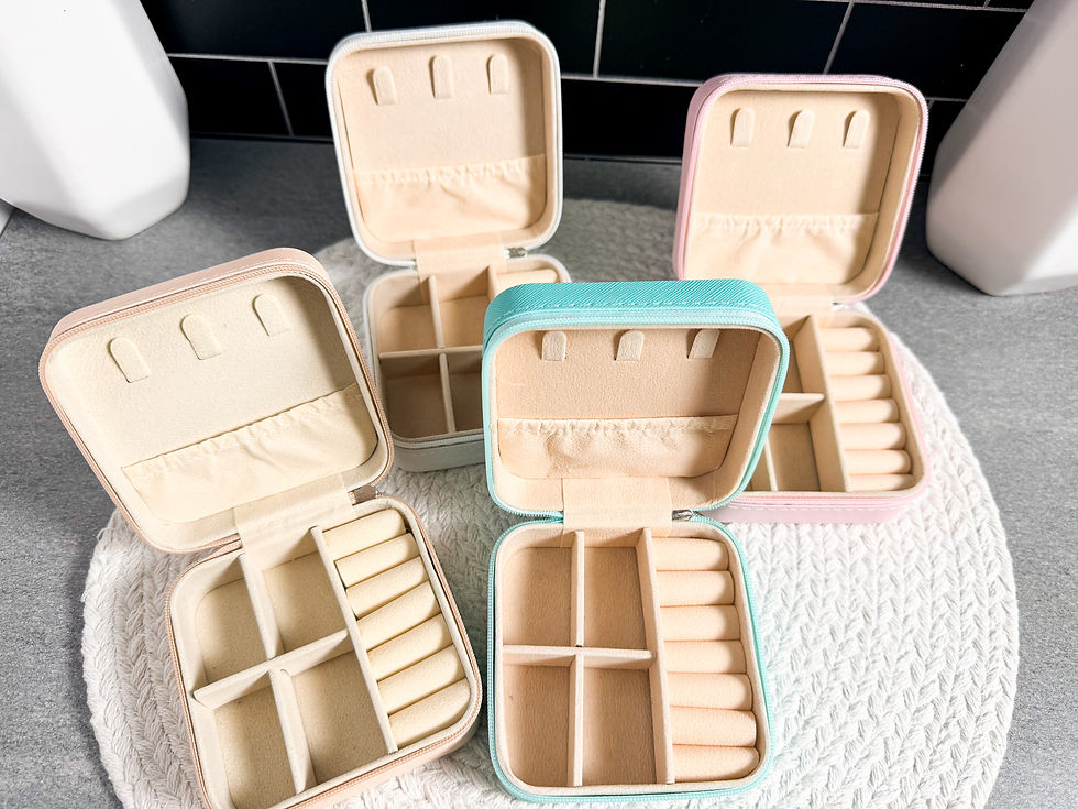 Thumbnail: Personalized Travel Jewelry Box – Custom Name Engraved