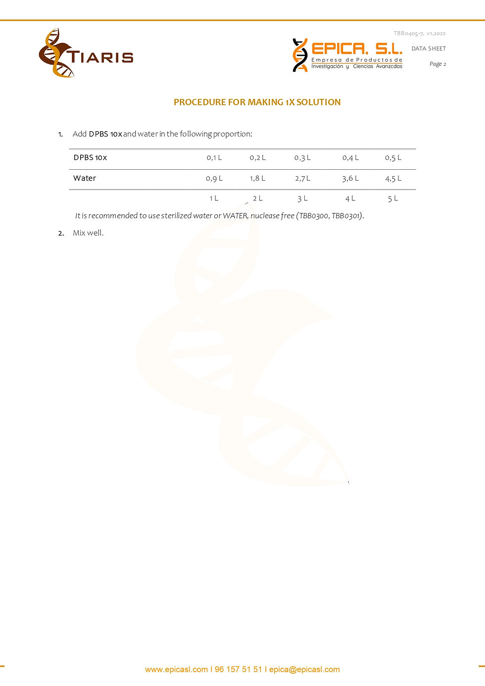 Thumbnail: Dulbecco Phosphate Buffer Saline (DPBS)