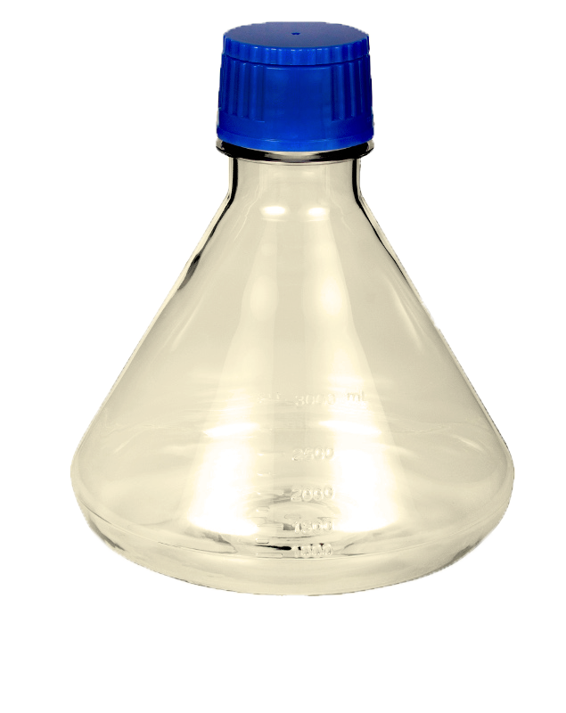 PC Erlenmeyer Flask, 3000ml, Flat base, sterile EPICA, S.L.