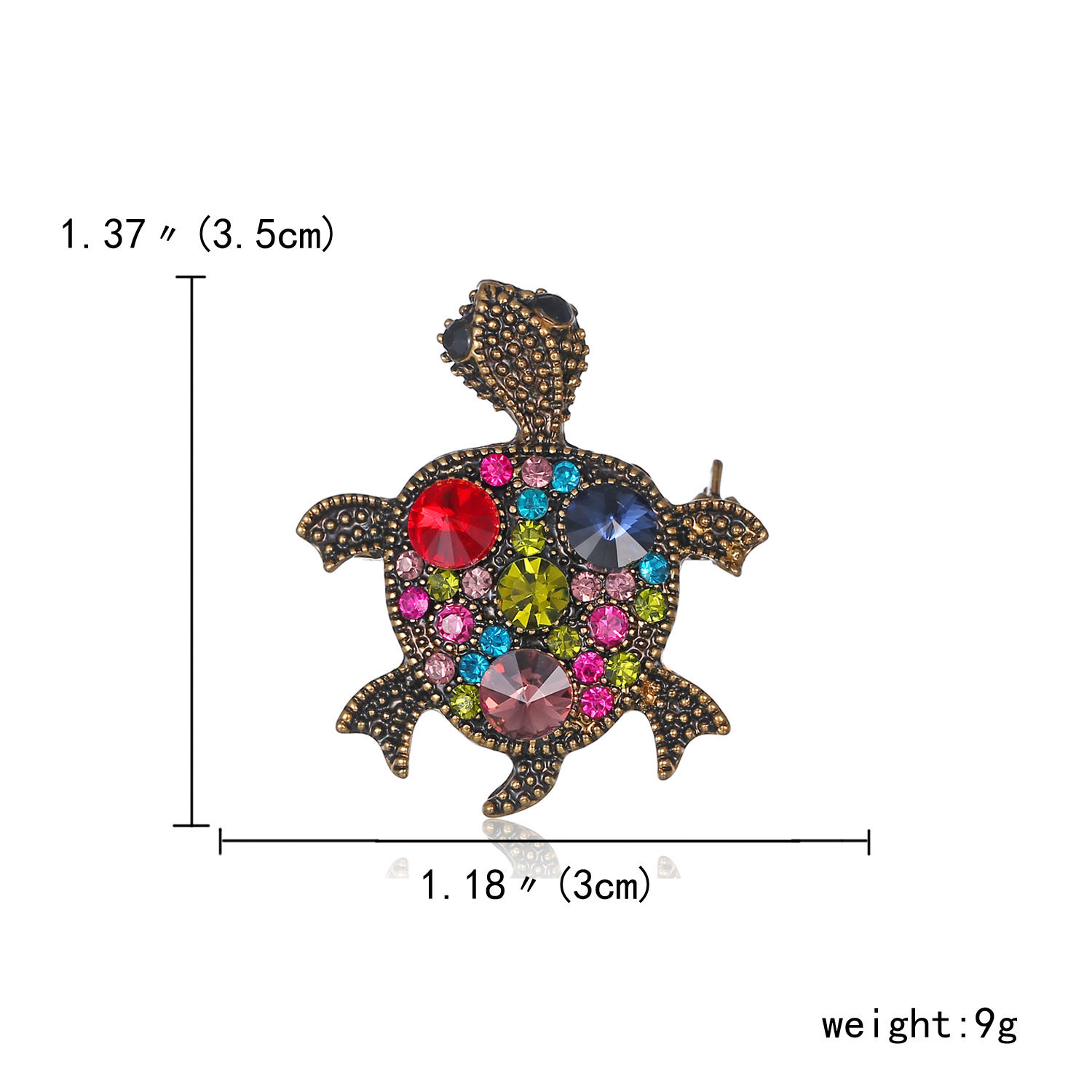 Vintage Cute Turtle Brooch - Fashionable Animal Pin