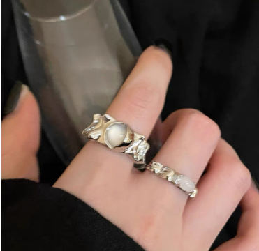 Moonstone Adjustable Ring - Unique Design for Women