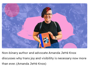 Trans Day of Visibility: Trans joy is an act of defiance and power – the world needs more of it