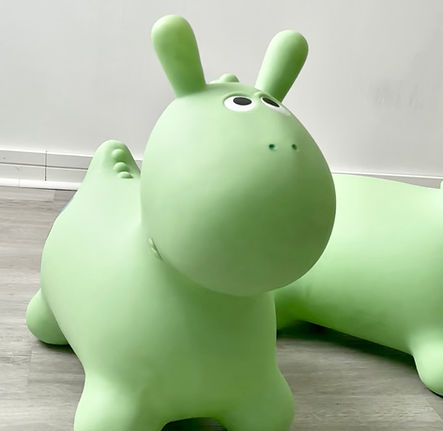Kameja Luxury Soft Play Rentals - Mint Dinosaur Bouncer