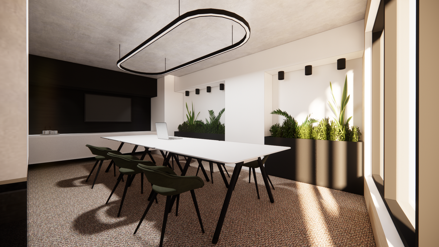 salle conference avec plantes