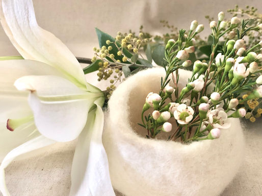 Wool Altar Bowl for Imbolc