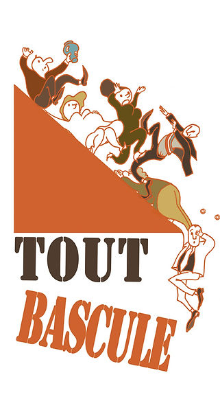 Affiche de Théatr "Tout Bascule" en Illustration et bande dessinée