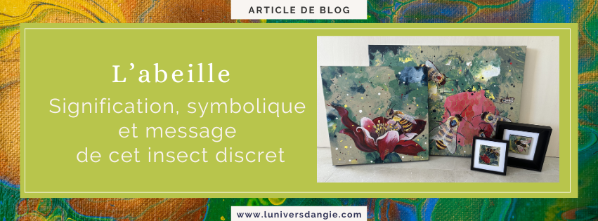 Illustration d'ouverture de l'article sur la symbolique de l'abeille, entre nature et peinture.