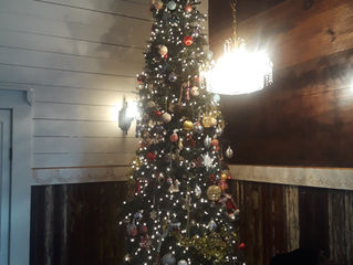 This Christmas........all is SNAPPY and BRIGHT at this tree! We can't believe how many ornaments..,