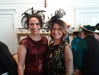 Tea time at the chapel! Miss Denise's Annual Tea drew fun loving guests who knew how to wear a hat!