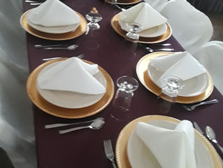 Kinda blurry, but you get the idea! The regal colors of this setup are just right for this week!