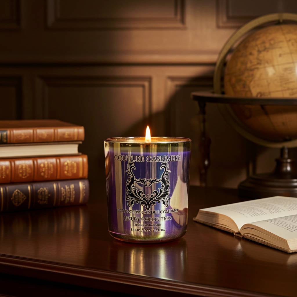 Couture Cashmere - Spiced Citrus, Orange Blossom & Amber Luxury Soy Candle 